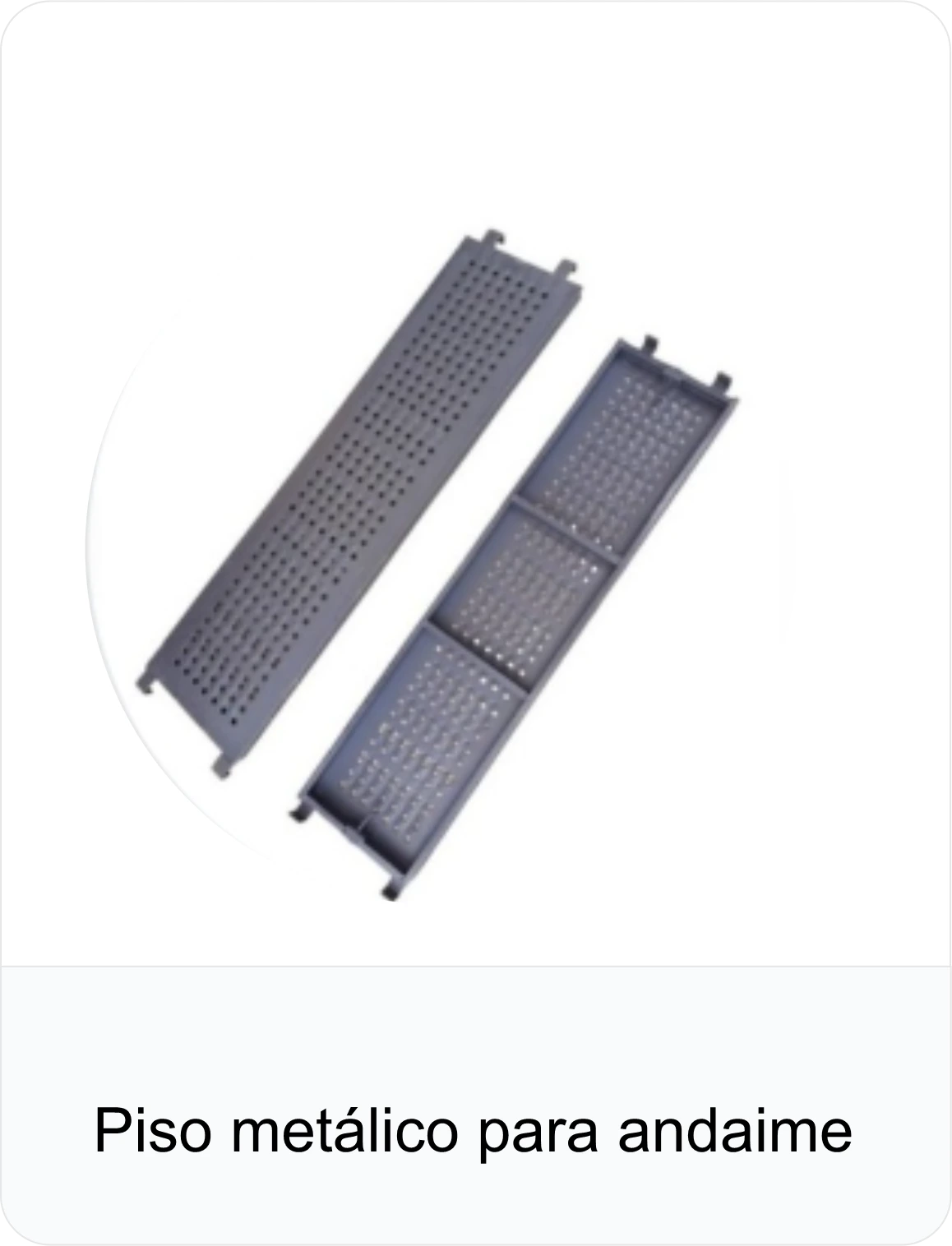 Piso metálico para andaime