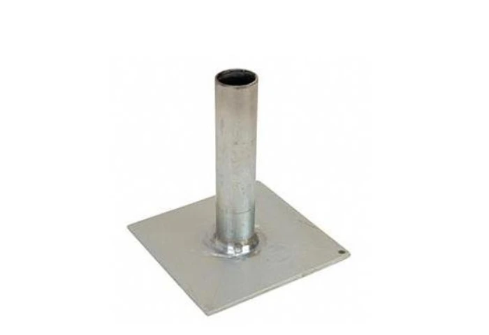 Placa de base fixa para tubo roll