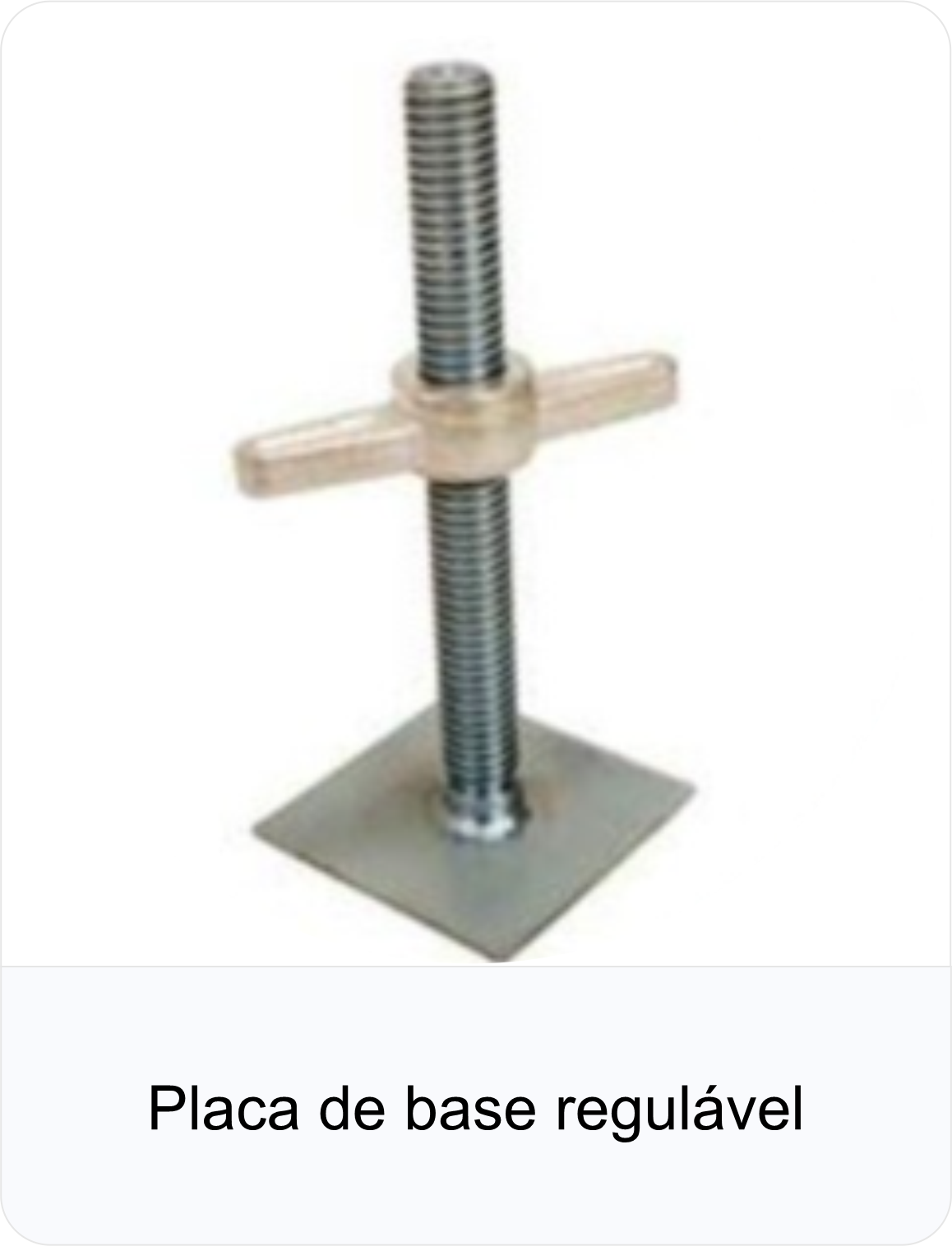 Placa de base regulável